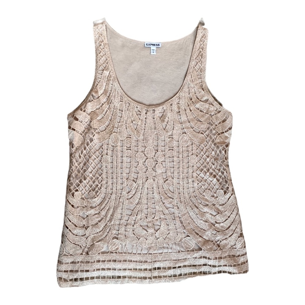 Express pink lace tank top